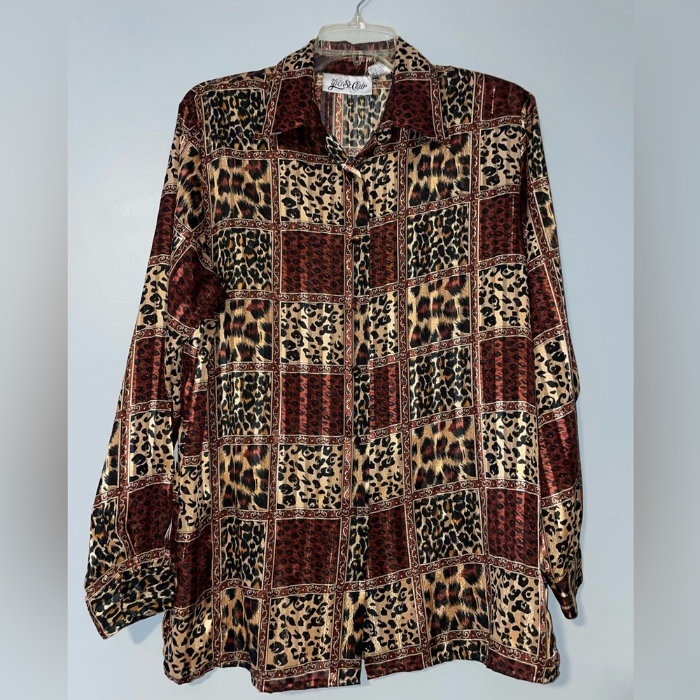 🐆Women’s Yves St. Clair Multicolor Animal Print Shirt
